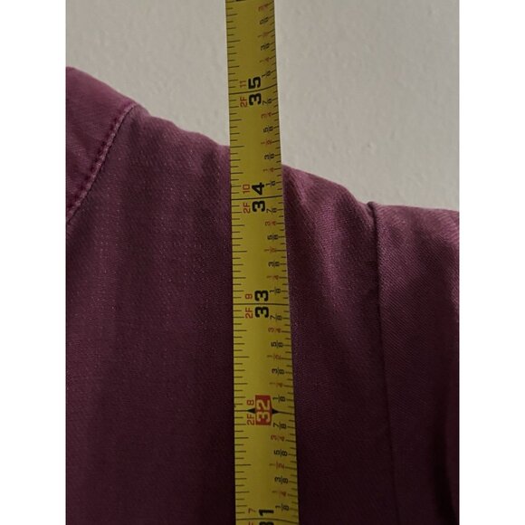 Anthropologie Pilcro Dress Sz S Plum Ruffle V-Neck Flounced Raspberry Tunic - Picture 9 of 14